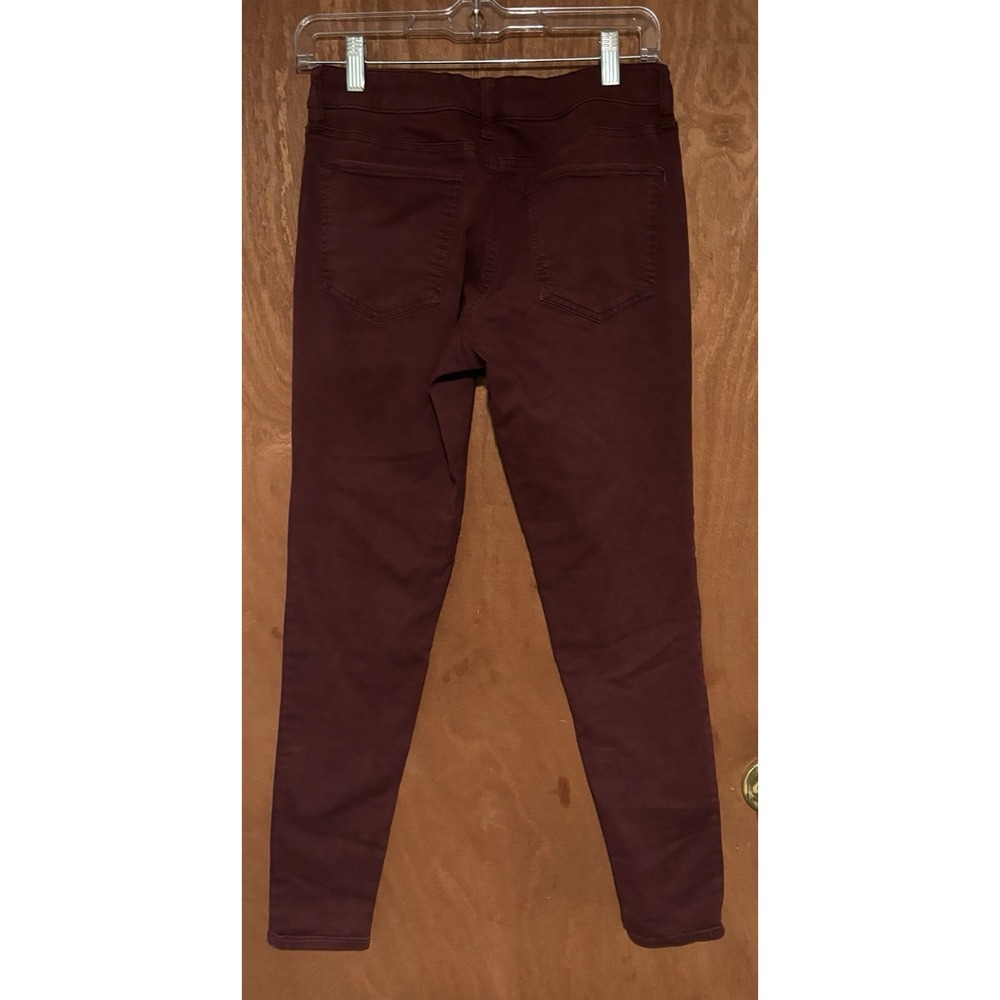 SO Woman's Straight Leg Maroon Jeans Size Medium Mid Rise